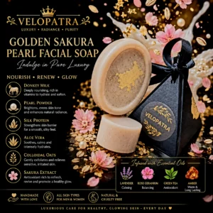 VELOPATRA Golden Sakura Pearl Facial Soap ✨